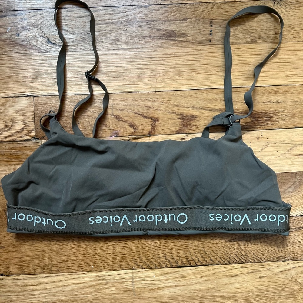Outdoor Voices Sage Green Sports Bra